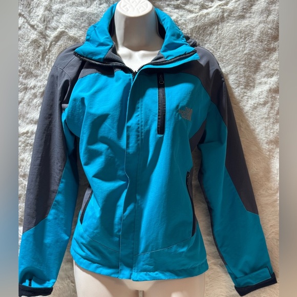 THE NORTH FACE  Womens SUMMIT HYBRID HOODIE Y2K Vintage Large Fleece Fully Lined - Picture 1 of 15